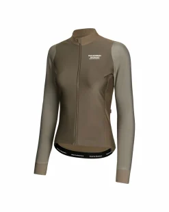 Pas Normal Studios Women's Mechanism Thermal Long Sleeve Jersey — Earth / Dark Stone^Women Jerseys