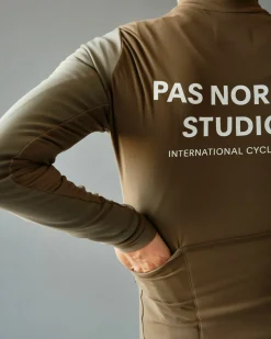 Pas Normal Studios Women's Mechanism Thermal Long Sleeve Jersey — Earth / Dark Stone^Women Jerseys