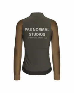Pas Normal Studios Women's Mechanism Thermal Long Sleeve Jersey — Dark Olive / Army Brown^Women Jerseys