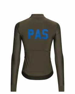 Pas Normal Studios Women's PAS Mechanism Thermal Long Sleeve Jersey — Dark Olive^Women Jerseys