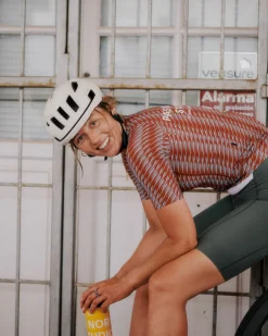 Pas Normal Studios Women's Solitude Jersey — Sky Blue / Brick^Women Jerseys