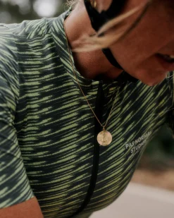 Pas Normal Studios Women's Solitude Jersey — Dark Moss / Lime Green^Women Jerseys