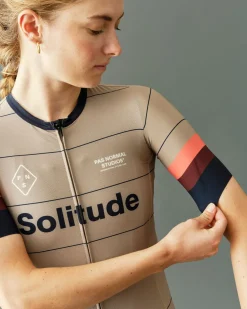 Pas Normal Studios Women's Solitude Late Drop Jersey — Beige^Women Jerseys