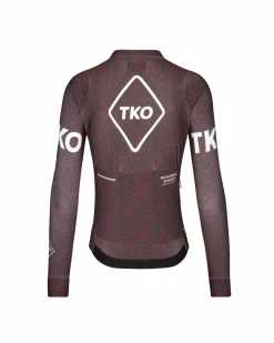 Pas Normal Studios Women's T.K.O. Long Sleeve Jersey — Mahogany Transmission^Women Jerseys