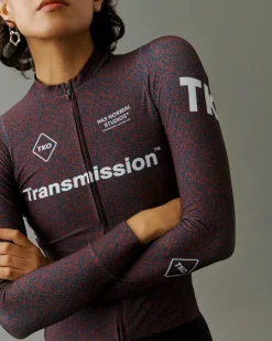 Pas Normal Studios Women's T.K.O. Long Sleeve Jersey — Mahogany Transmission^Women Jerseys